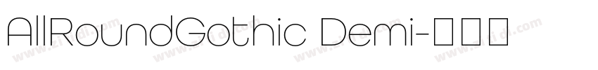 AllRoundGothic Demi字体转换